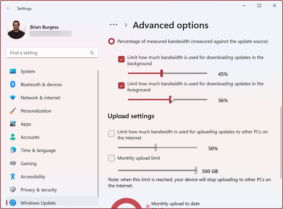 Batasi Bandwidth untuk Windows 11