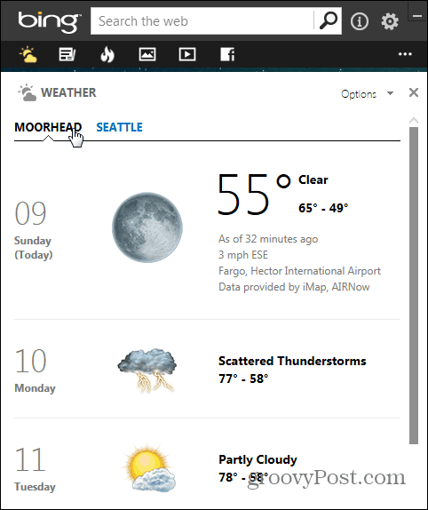 Cuaca Desktop Bing