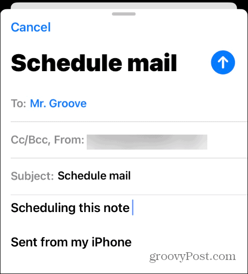 Jadwalkan Email di iPhone
