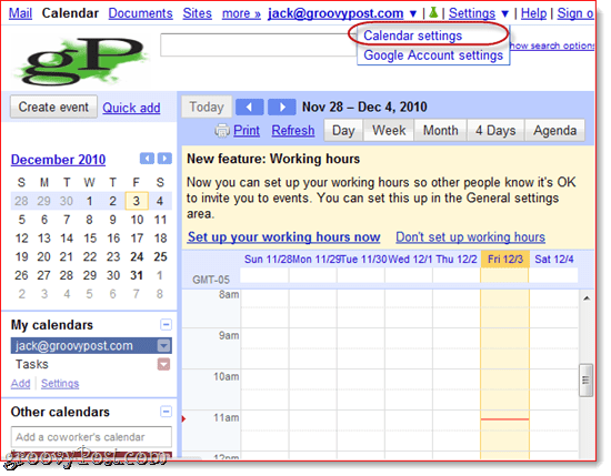 Sinkronkan Kalender Google ke Outlook 2010