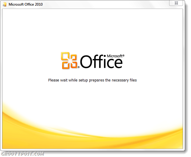 Tangkapan layar penginstal Office 2010