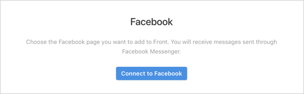 Klik tombol Hubungkan ke Facebook di aplikasi Depan.