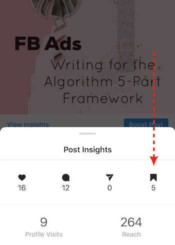 Posting Insights untuk posting bisnis Instagram