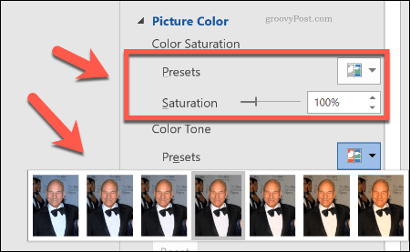 Membuat koreksi warna gambar di Word