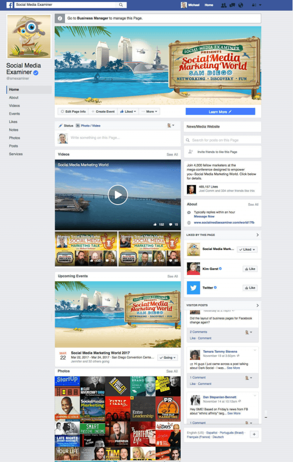 Penguji Media Sosial mencatat peluncuran tata letak Halaman Facebook baru untuk pengguna desktop.