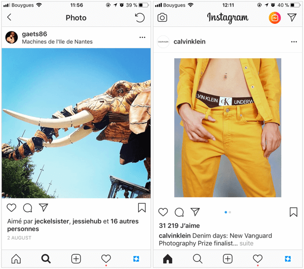 Kiriman Instagram persegi perlu berukuran 1080 x 1080 piksel untuk kualitas terbaik dalam umpan dan kiriman Instagram persegi panjang terbaik pada 1080 x 1350 piksel. 