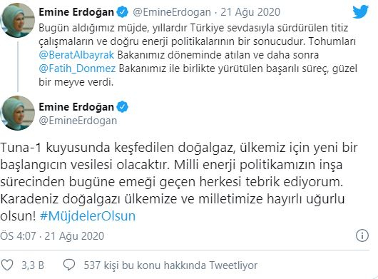 Emine Erdogan berbagi