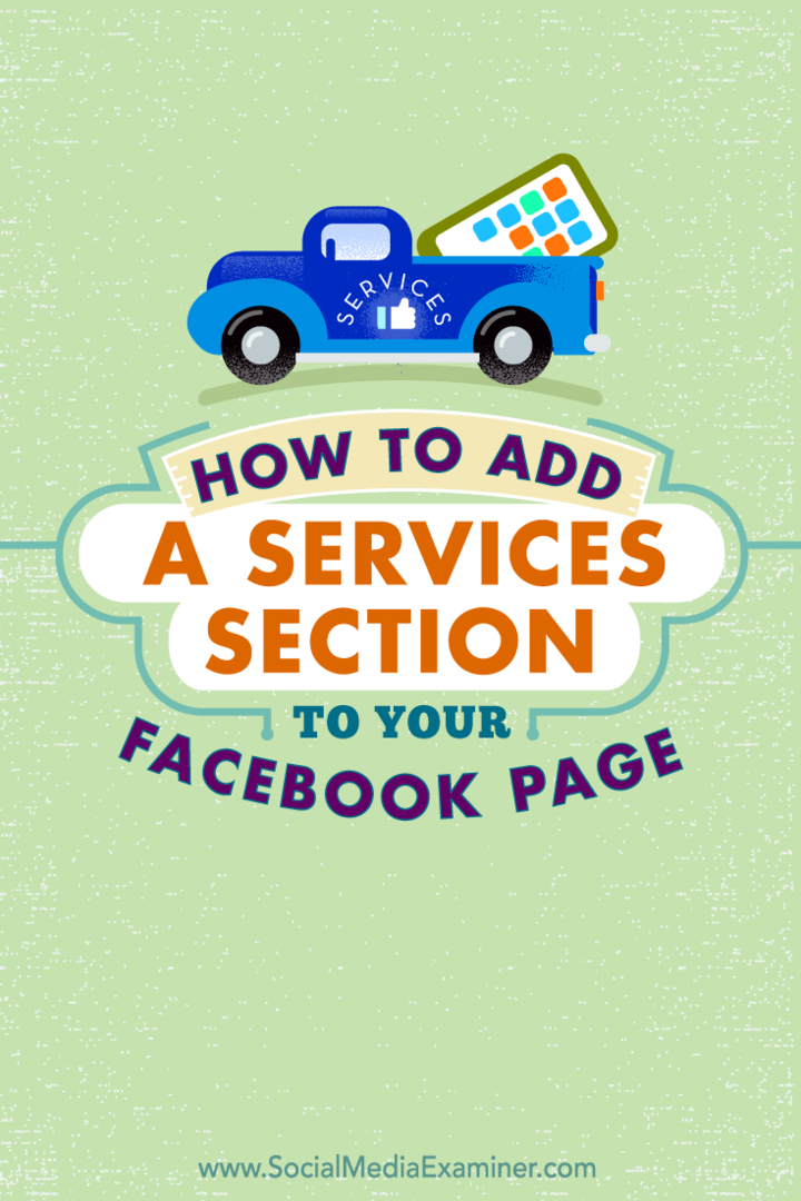 Cara Menambahkan Bagian Layanan ke Halaman Facebook Anda: Pemeriksa Media Sosial