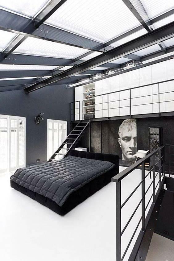 Dekorasi kamar tidur hitam putih