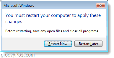 nyalakan kembali komputer untuk menyimpan perubahan