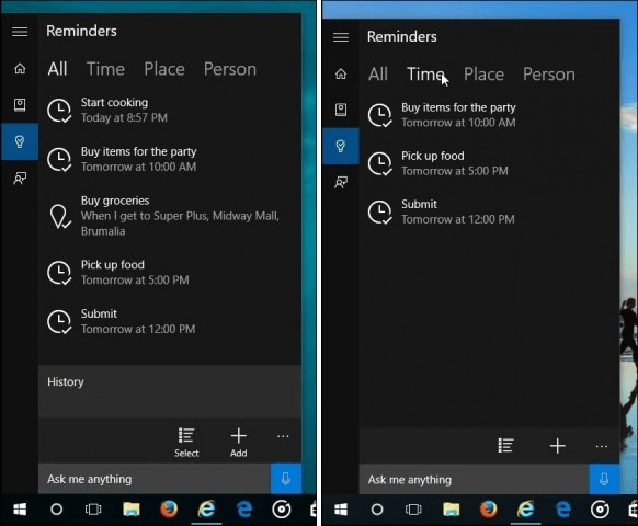 Windows 10 Cortana: Buat Waktu, Pengingat Berbasis Lokasi