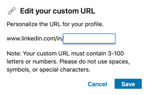 Edit URL LinkedIn Anda, langkah 2.