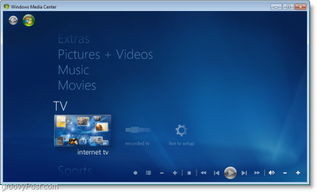 Windows 7 Media Center - tv internet sekarang berfungsi!