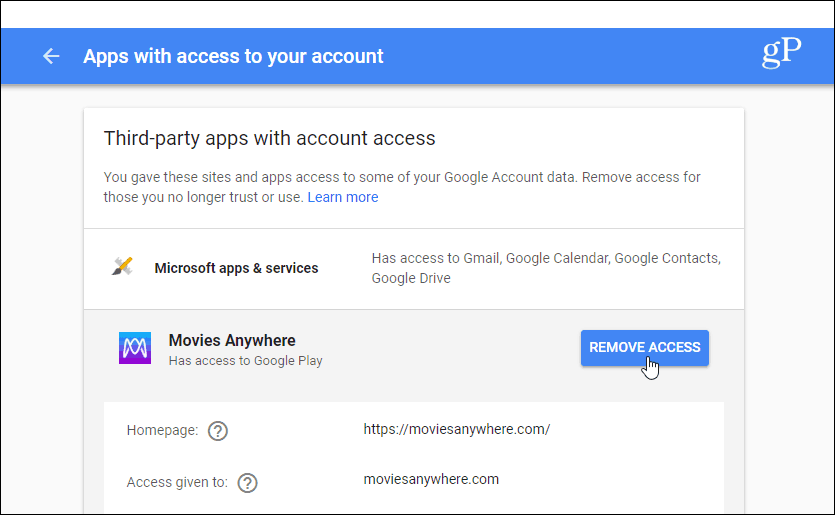 Aplikasi pihak ketiga dengan akses akun Gmail