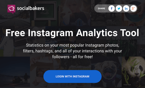 Masuk dengan Instagram untuk mendapatkan akses ke laporan gratis Socialbakers.