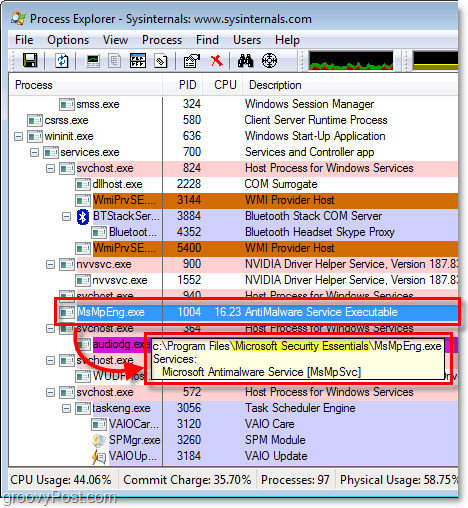 msmpeng.exe di windows 7 proses explorer