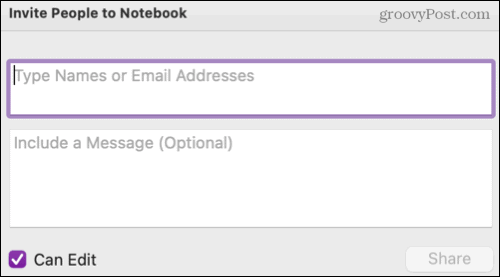 Berbagi buku catatan di OneNote di Mac