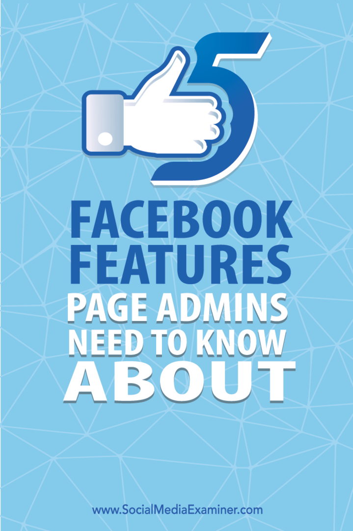 lima fitur facebook untuk admin halaman