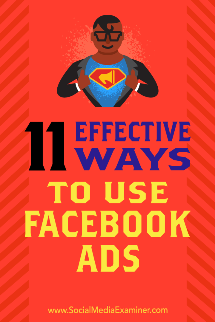 11 Cara Efektif Menggunakan Iklan Facebook oleh Charlie Lawrance di Penguji Media Sosial.