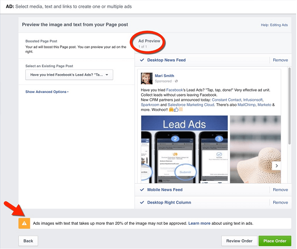 facebook meningkatkan posting carousel