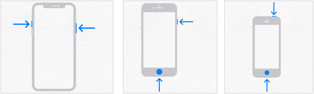 iPhone membuat tangkapan layar