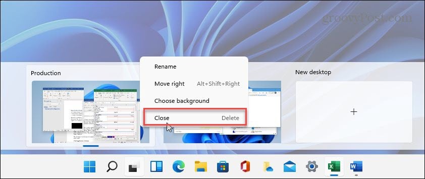 Tutup Virtual Desktop Windows 11