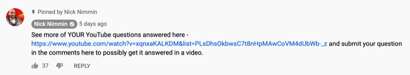 menyematkan komentar video youtube oleh nick nimmin membagikan video youtube lain yang mungkin menarik bagi pemirsanya