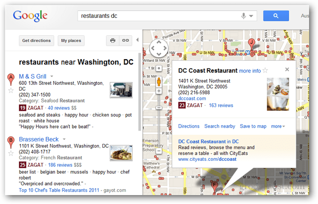 Google Telah Memadukan Ulasan Teman Zagat dan Google+ ke dalam Hasil Pencarian Google Maps