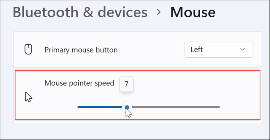 kecepatan penunjuk mouse