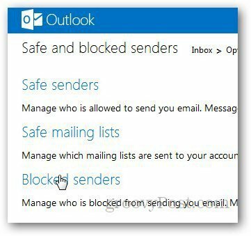 Daftar diblokir Outlook 3