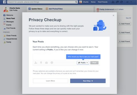 pemeriksaan privasi facebook