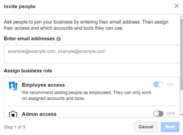 Gunakan Manajer Bisnis Facebook, Langkah 3.