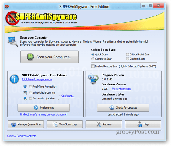 SuperAntiSpyware adalah Utilitas Anti-Malware Awsome
