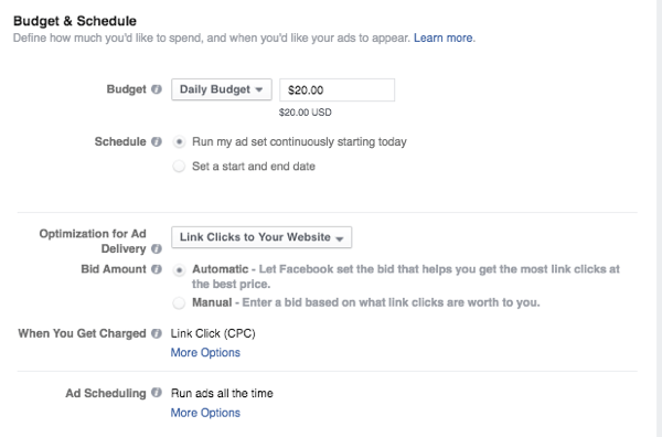 anggaran dan jadwal iklan facebook