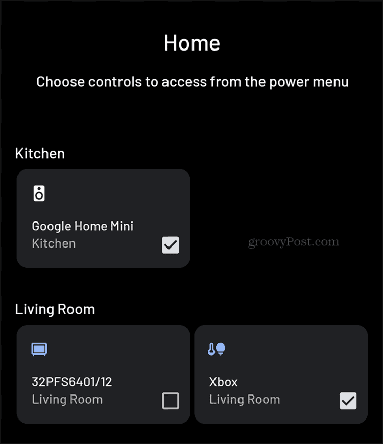 Android Smart Home mengontrol menu tambah