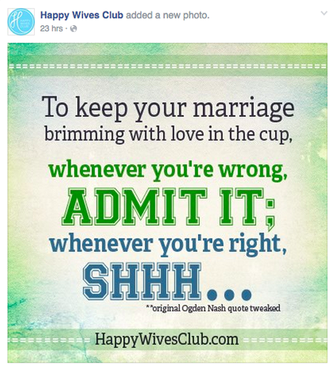posting facebook klub istri bahagia