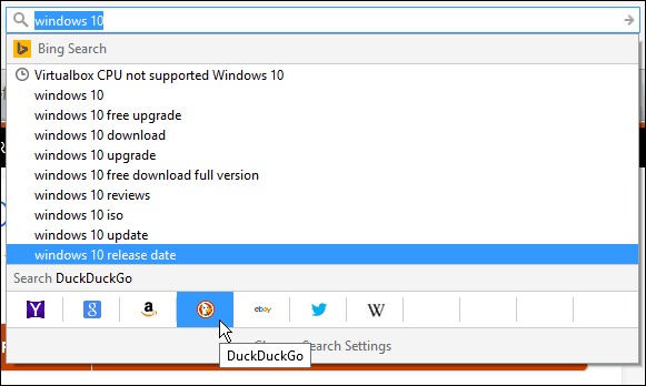 Kotak Pencarian Firefox