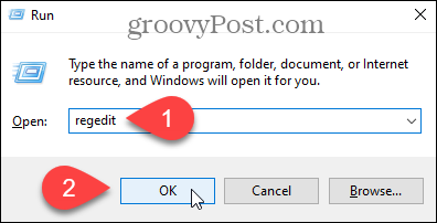 Buka Peninjau Suntingan Registri Windows