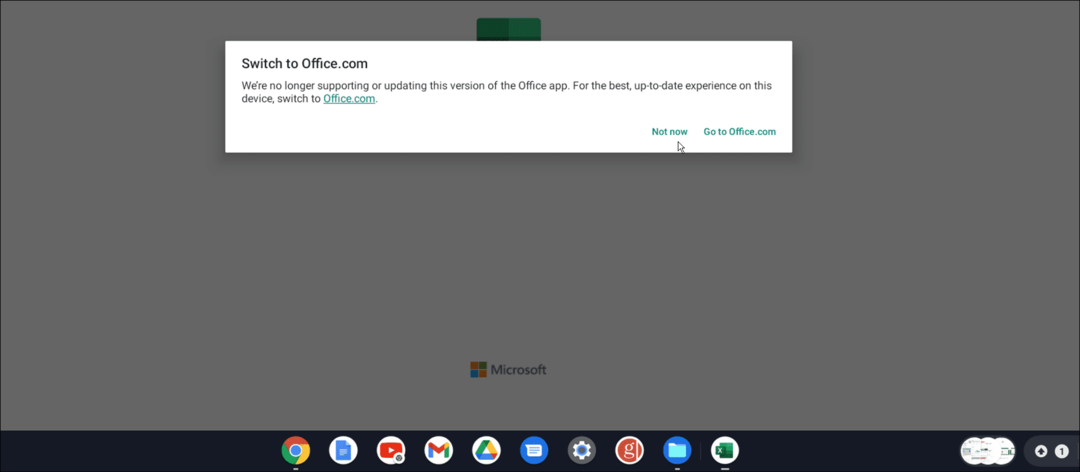 Chromebook aplikasi kantor android tidak didukung