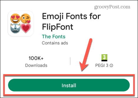 instal font emoji untuk flipfont