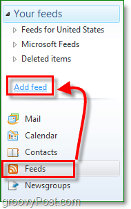 tambahkan feed rss di windows live mail