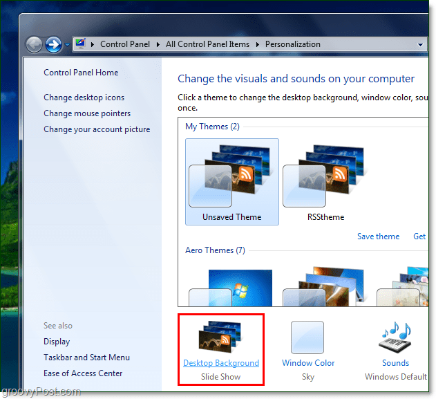 Cara Memutar Gambar Latar Belakang Windows 7 Anda Menggunakan Umpan RSS