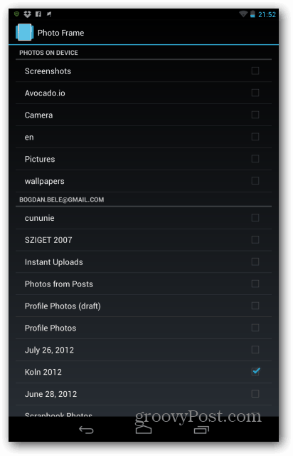 Folder bingkai foto Nexus 7