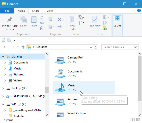 Windows 10 Tip: Membuat Perpustakaan Ditampilkan di File Explorer