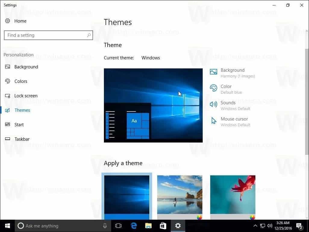 Tema Pembaruan Windows 10 Creator 1703
