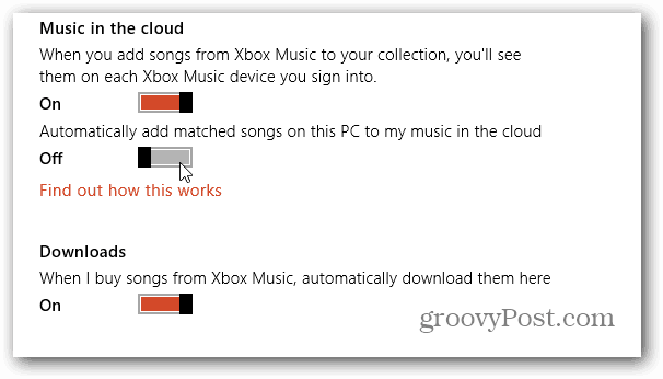 Musik di Cloud Preferences