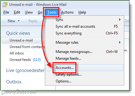 akun akun windows live mail