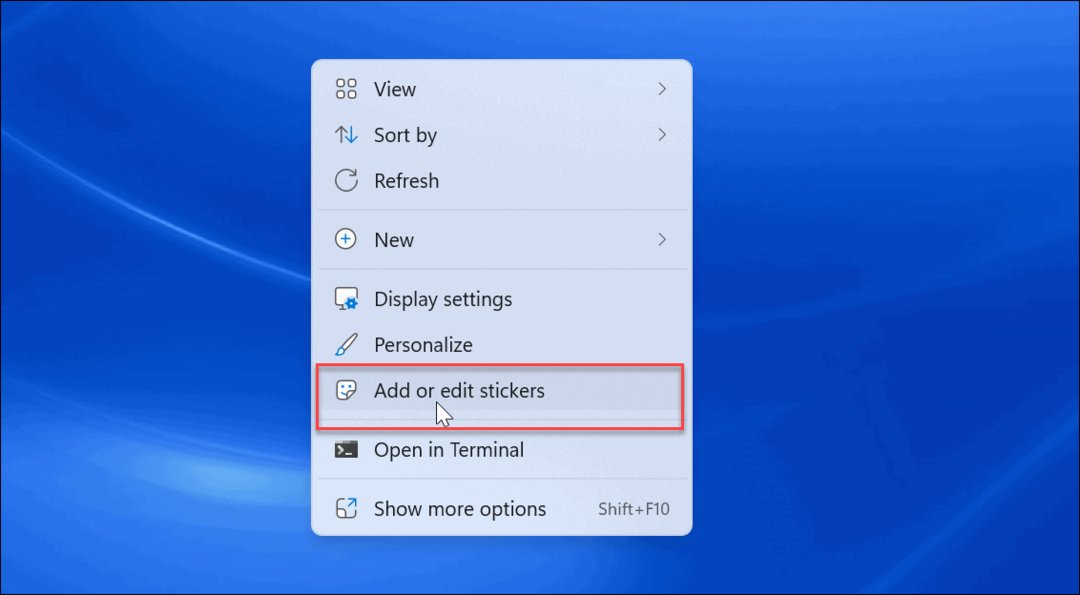 aktifkan stiker desktop di Windows 11