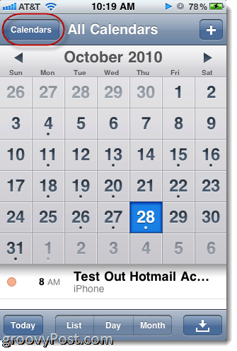 Kalender iPhone Hotmail