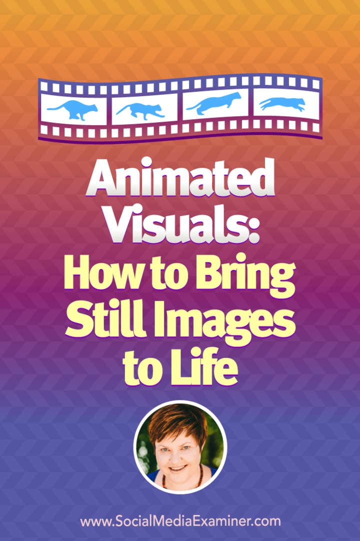 Animasi Visual: Cara Menghidupkan Gambar Diam yang menampilkan wawasan dari Donna Moritz di Podcast Pemasaran Media Sosial.